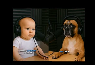 Imagem referente à matéria: Startup cria podcast entre bebê e cão — e transforma isso em US$ 32 milhões