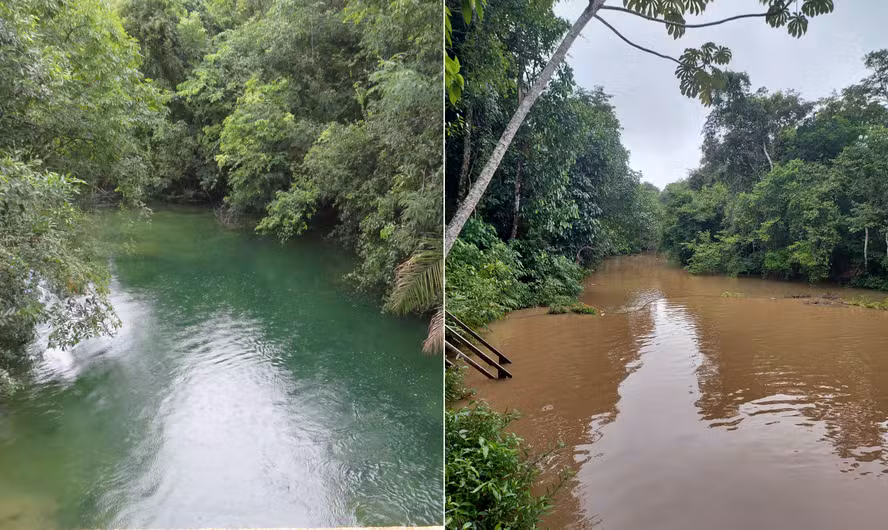 Águas cristalinas de Bonito (MS) ficam turvas após explosão de desmatamento na região