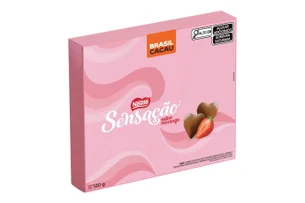 Chocolate Sensação vira bombom, nhá benta e milkshake em collab com Brasil Cacau
