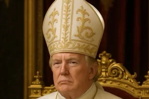 Trump publica foto vestido como papa