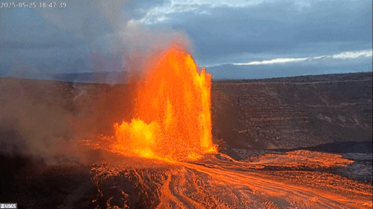 Vulcão Kilauea, no Havaí (Reprodução)