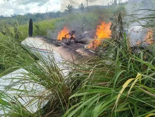 Imagem referente à matéria: FAB intercepta aeronave ilícita com 200kg de skunk no Pará; vídeo