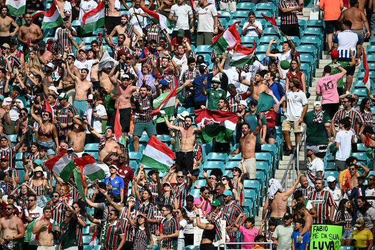 Torcida do Fluminense durante partida do Mundial de Clubes da Fifa (Chandan Kanna / AFP)