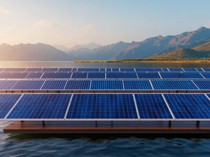 Imagem referente à matéria: Energia solar flutuante: conheça a tecnologia que une as fontes solar e hidrelétrica