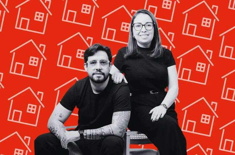 Rodrigo Lubenow e Danielle Miranda, fundadores da AlugaMais: “Nosso foco é virar o banco das imobiliárias. Esse é só o primeiro produto de crédito que vamos lançar” (AlugaMais/Divulgação)