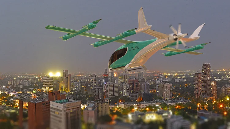 Protótipo do 'carro voador' da Eve: braço da Embraer já fez IPO na bolsa de NY