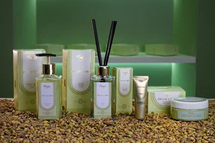 Pistache na casa e no corpo: confeitaria cresce e lança linha home e wellness com itens a R$ 230