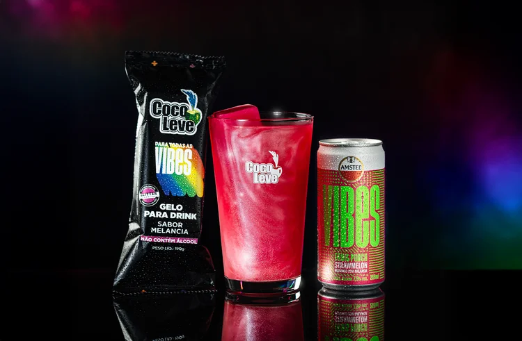 Amstel Vibes e Coco Leve: bebida da Parada da Diversidade.  (Divulgação/Divulgação)