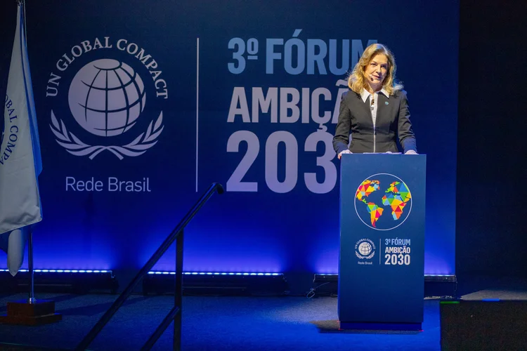 Silvia Rucks, Coordenadora Residente da ONU no Brasil : "Atuar na ONU significa que você é uma pessoa otimista e tem que levantar todos os dias para trabalhar com esperança" (Pacto Global da ONU/Divulgação)