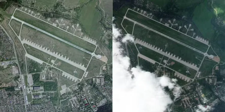 Operação 'Teia de Aranha': ataque com drones danifica 41 aviões russos e destaca a SBU (AFP PHOTO / 2025 PLANET LABS PBC)