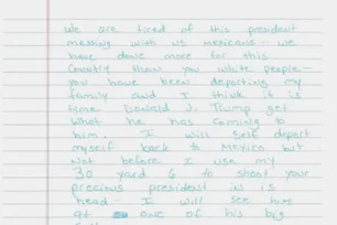 Imagem referente à matéria: Acusado por roubo, homem falsifica carta com ameaça a Trump para incriminar e deportar testemunha