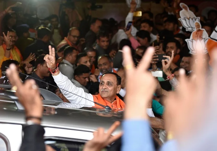 O ex-ministro chefe de Gujarat, Vijay Rupani (Satish Bate/Hindustan Times via Getty Images)