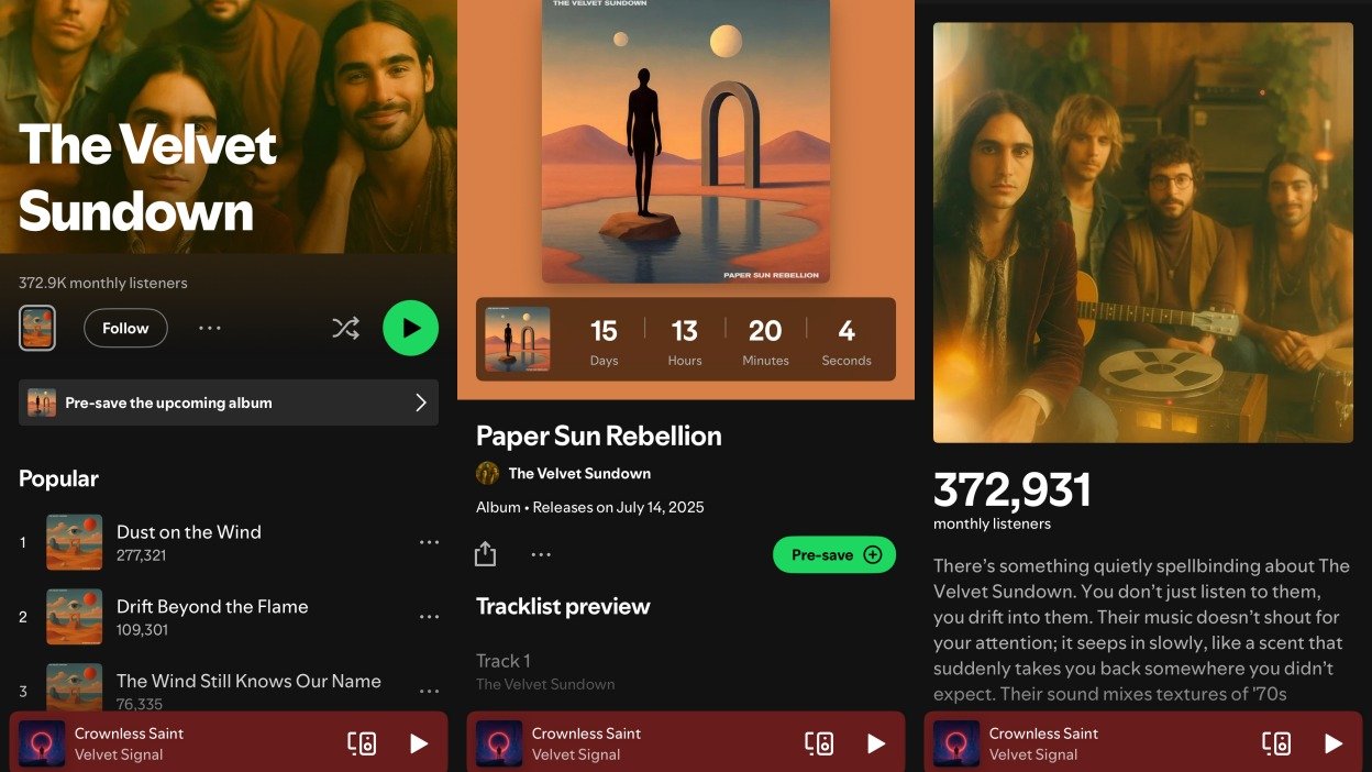 O seu artista favorito é uma IA: o curioso caso da banda The Velvet Sundown