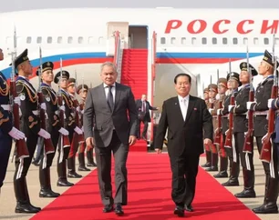 Imagem referente à matéria: Chefe de segurança russo chega à Coreia do Norte para reunião com líder Kim Jong-un