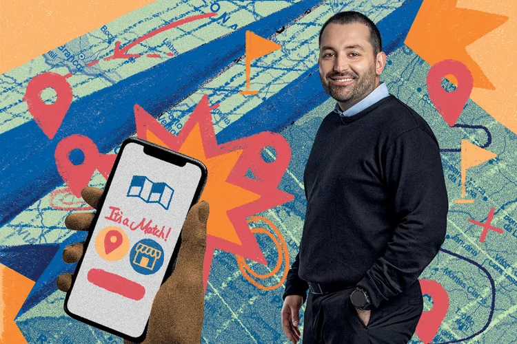 Leon Le Senechal, fundador e CEO da Citymatch: “vamos dobrar de tamanho em 2025” (Leandro Fonseca (foto) e Catarina Bessell (Ilustração)/Exame)