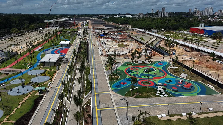 Belém, sede da COP30: Comitiva da ONU aprovou os planos operacionais apresentados pelos governos federal, estadual e municipal para conferência. (Getty Images)