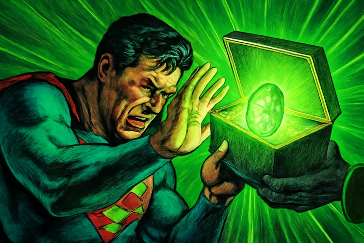 Kryptonita do mundo real? Conheça o jadartite (Imagem gerada com auxílio de Inteligência Artificial)