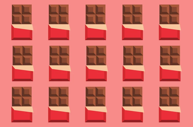 Chocolates: consumo no Brasil enfrenta desafios com aumento de preços e mudanças de hábito (Montagem EXAME/Canva)