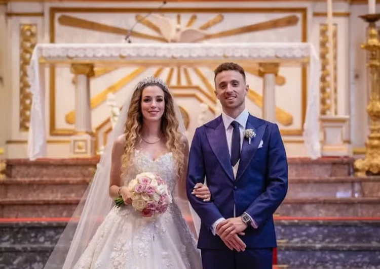 Diogo Jota com a mulher, Rute Cardoso (Instagram)