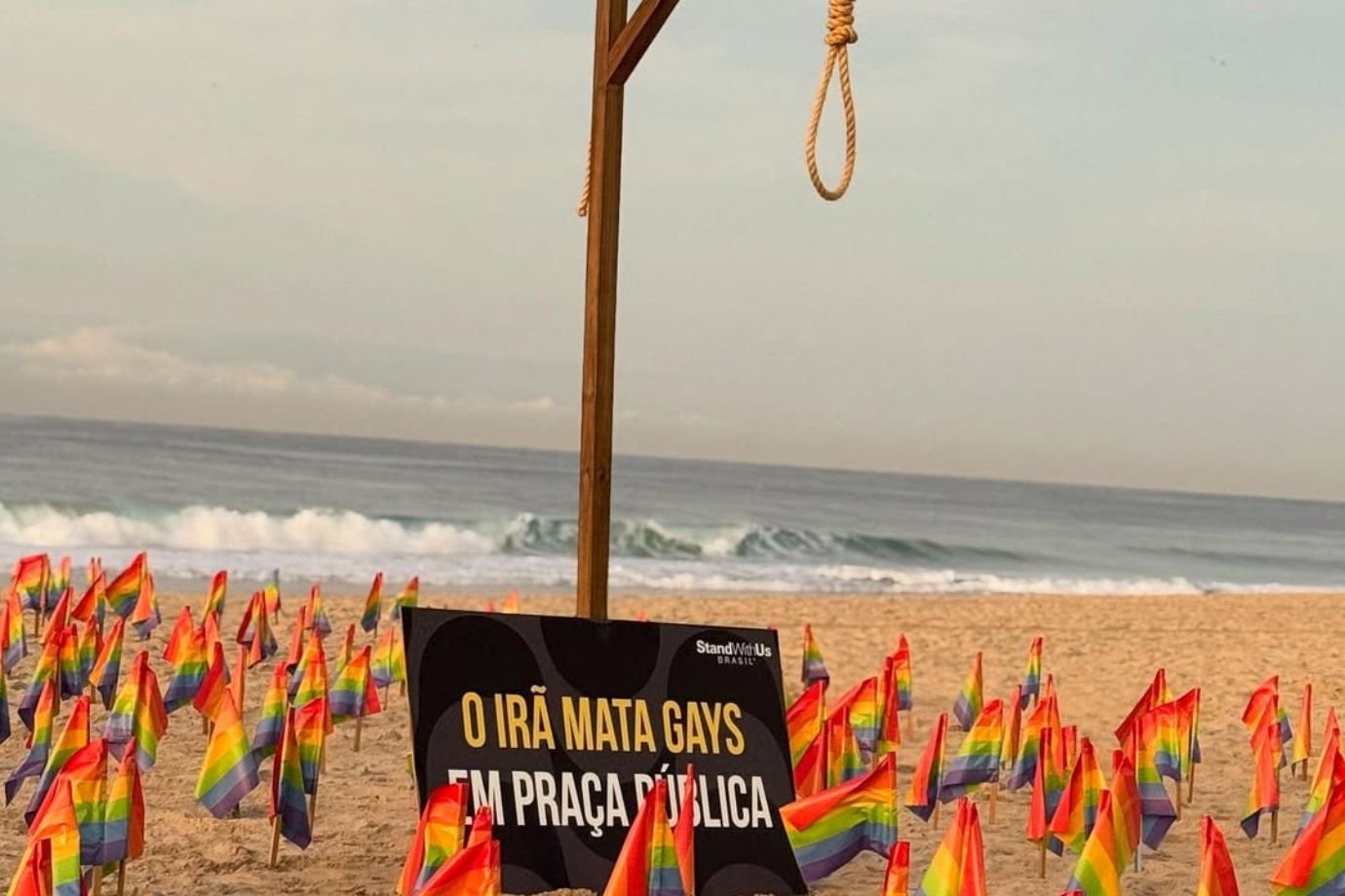 Manifestação em ponto clássico de Ipanema critica presença do Irã na Cúpula dos Brics
