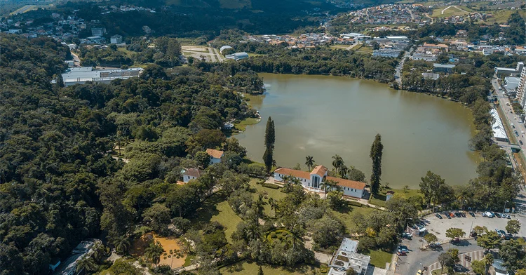 Vista aérea do Parque das Águas São Lourenço (Minalba/Reprodução)