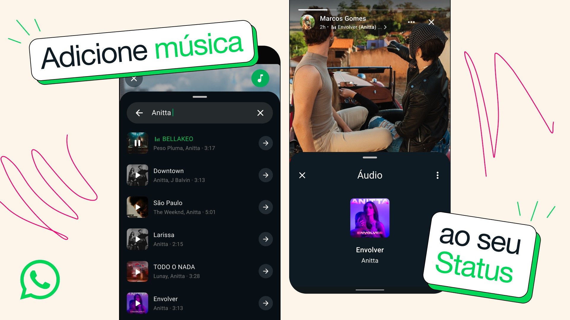 WhatsApp libera recurso para adicionar música ao Status no Brasil