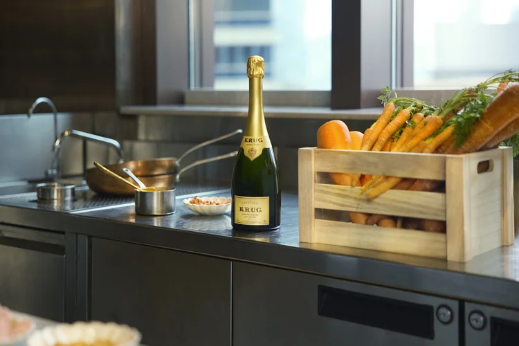 Krug: marca de champanhe tem se aliado cada vez mais às narrativas gastronômicas para apresentar seus rótulos (Maison Krug/Divulgação)