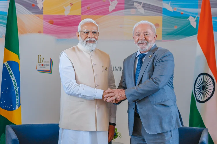 Presidente da Republica, Luiz Inacio Lula da Silva, durante Encontro com o Primeiro-Ministro da República da Índia, Narendra Modi. Hiroshima, Japão. (Ricardo Stuckert/PR/Divulgação)