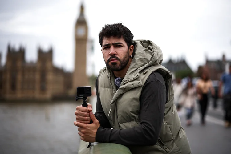 Diego Galdino, do perfil "pickpocketlondon": "Estou muito feliz com o que estou fazendo agora" (Henry Nicholls/AFP)