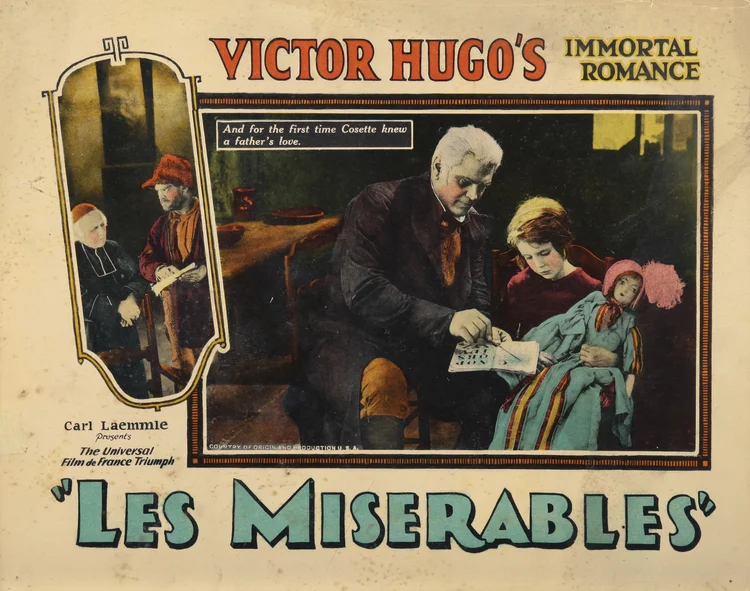 Os Miseráveis: cartaz promocional do livro em 1925 (LMPC/Getty Images)