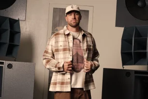 Imagem referente à matéria: Após Sydney Sweeney, American Eagle lança collab com Travis Kelce, noivo de Taylor Swift