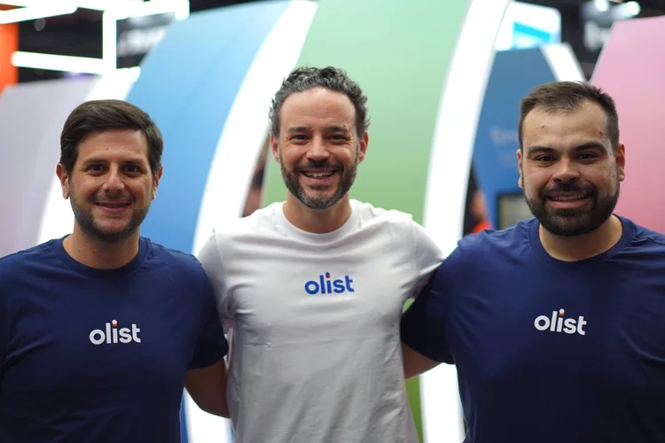 Raphael Levi, Thiago Dalvi e Gustavo Traballe: expectativa é que produtos de crédito representem mais de 50% da receita da empresa em até três anos (Olist/Divulgação)