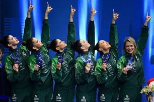 Imagem referente à matéria: Brasil conquista prata inédita em ginástica rítmica