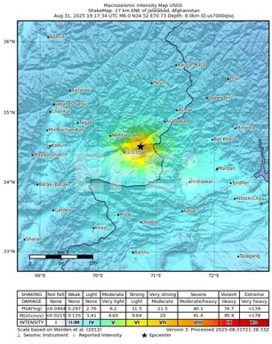 Imagem referente à matéria: Terremoto no Afeganistão deixa mais de 800 mortos e 2.700 feridos
