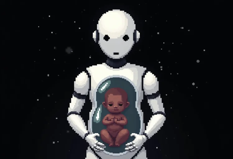 Robô humanoide: tecnologia inovadora simula a gravidez humana com um útero artificial (Imagem gerada por IA/Freepik)