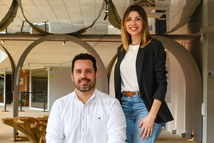 Diego Aristides e Priscila Toledo, do The Collab: hub fica localizado no estádio Mané Garrincha, em Brasília