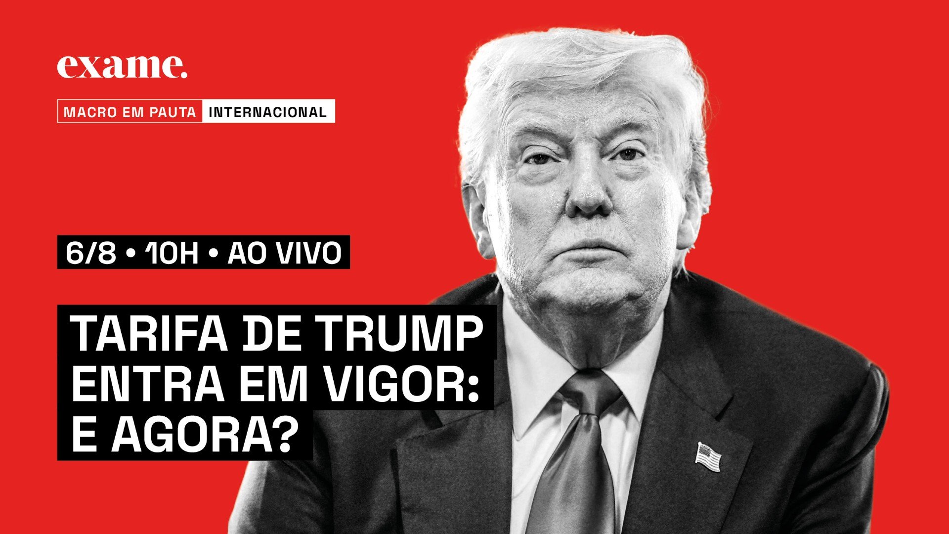 Tarifas de Trump: EXAME realiza programa ao vivo para analisar impactos nesta quarta