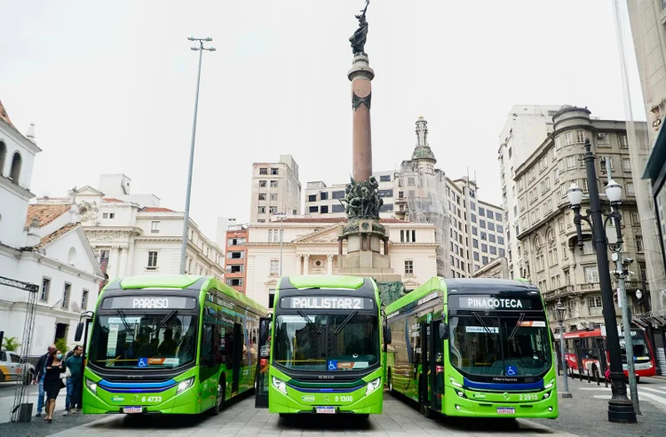 Paulistar: novas linhas de ônibus elétricos gratuitos ligam parques, museus e pontos turísticos de São Paulo (Divulgação/Prefeitura de SP)