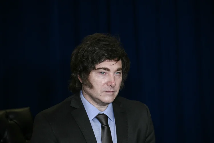 Javier Milei, presidente da Argentina: presidente foi eleito com promessa de endurecimento contra o crime