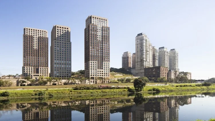 O prédio de 27 andares faz parte do Cidade Jardim Corporate Center, localizado na Avenida Magalhães de Castro (Hedge Investments/Divulgação)
