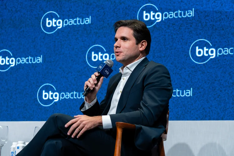 Hugo Motta, presidente da Câmara dos Deputados, durante o evento Macro Day 2025 (Divulgação)