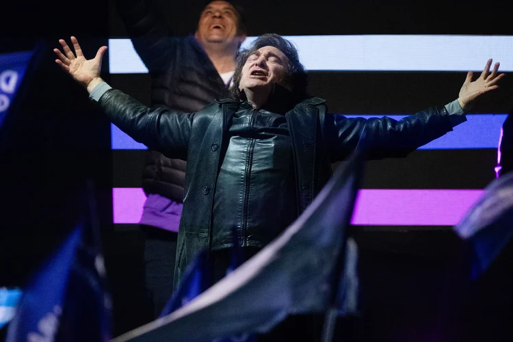 Javier Milei: Seu partido teve apenas 34% dos votos na província de Buenos Aires, contra 43% do peronismo (Tomas Cuesta/Getty Images)
