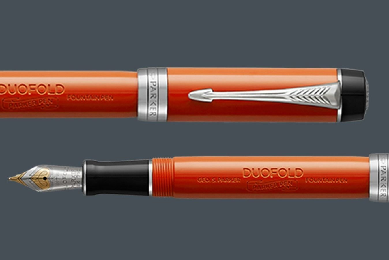 Parker Duofold, caneta tinteiro utilizada por Sir Arthur Conan Doyle, criador de Sherlock Holmes, reconhecida pelo design clássico e confiável