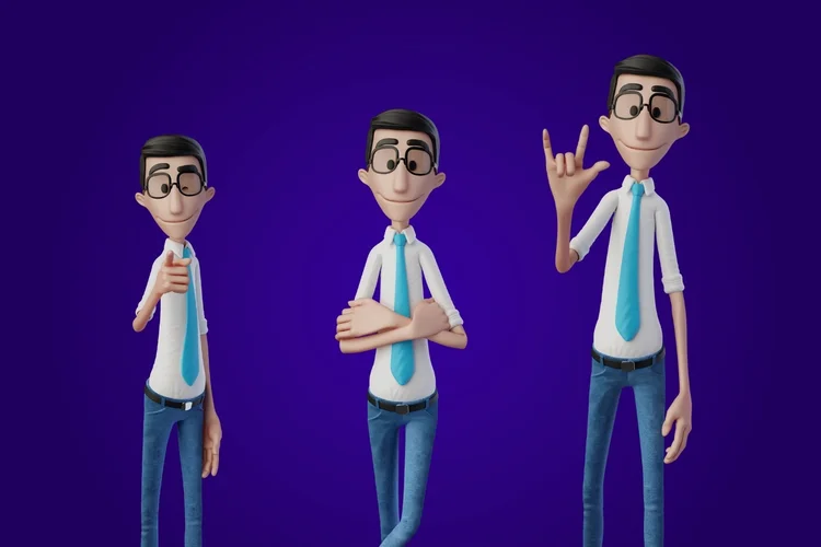 Hugo, da Hand Talk: boneco 3D está presente em sites de grandes marcas