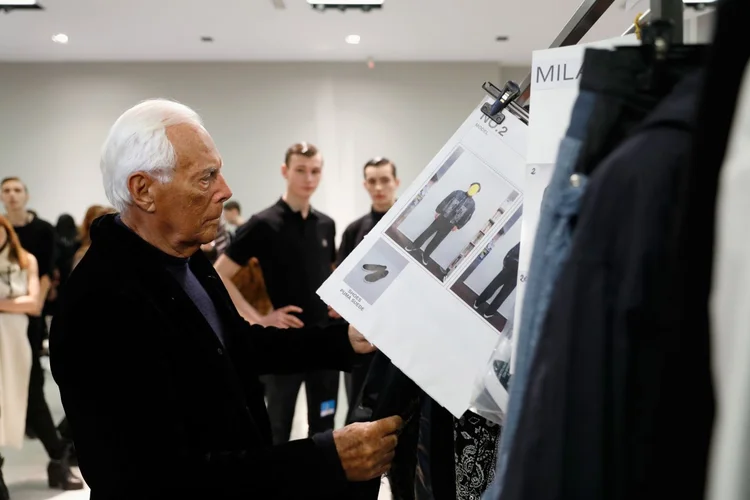 Giorgio Armani: estilista dizia que o trabalho era o segredo de sua vitalidade (Tristan Fewings/Getty Images)