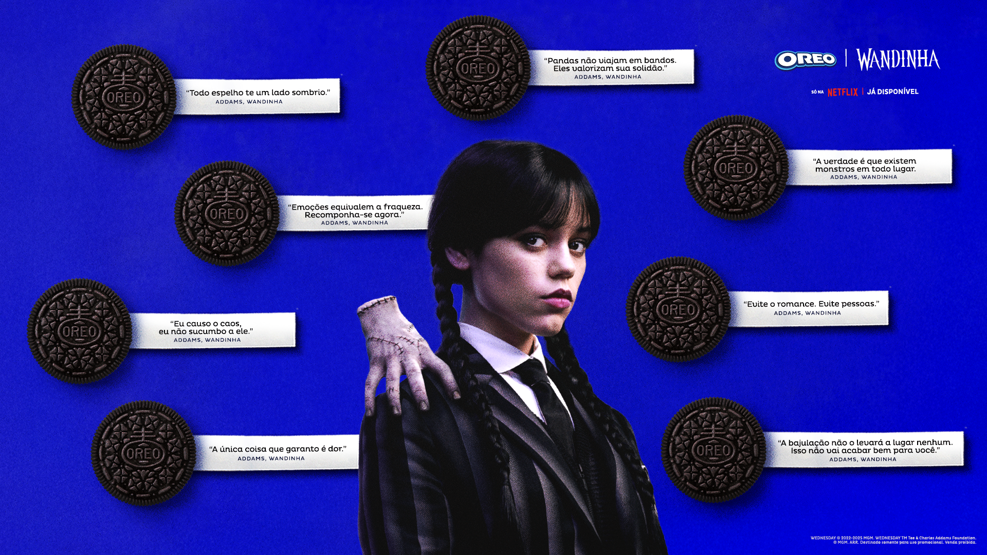 Biscoito da sorte ou do azar? Oreo retoma parceria com 'Wandinha' em ação especial