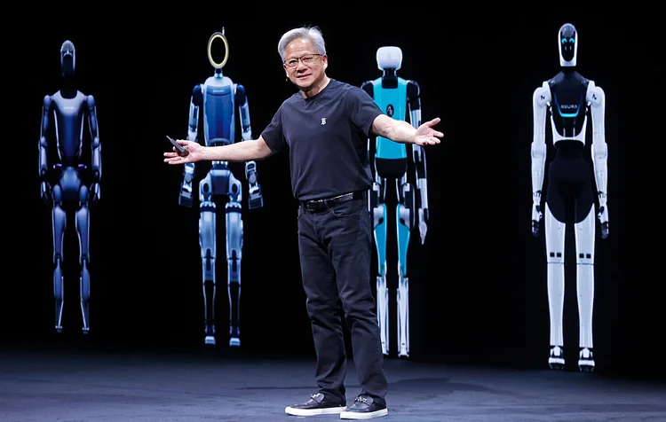 Jensen Huang: CEO da Nvidia quer manter empresa no topo (Chesnot / Colaborador/Getty Images)
