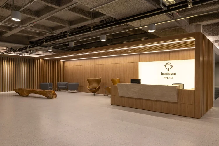 Sede do Grupo Bradesco Seguros, em SP: lucro líquido nos nove primeiros meses do ano foi 11,4% maior em relação ao mesmo período de 2024 (BRADESCO SEGUROS/Divulgação)