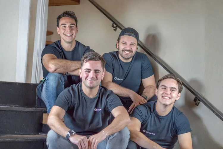 Pedro Cecilio, Stefano Angelero, Pedro Araújo e Guilherme Coelho, time fundador da BeGlobal