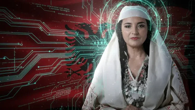 Ministra Diella, da Albânia, gerada por inteligência artificial (Reprodução)